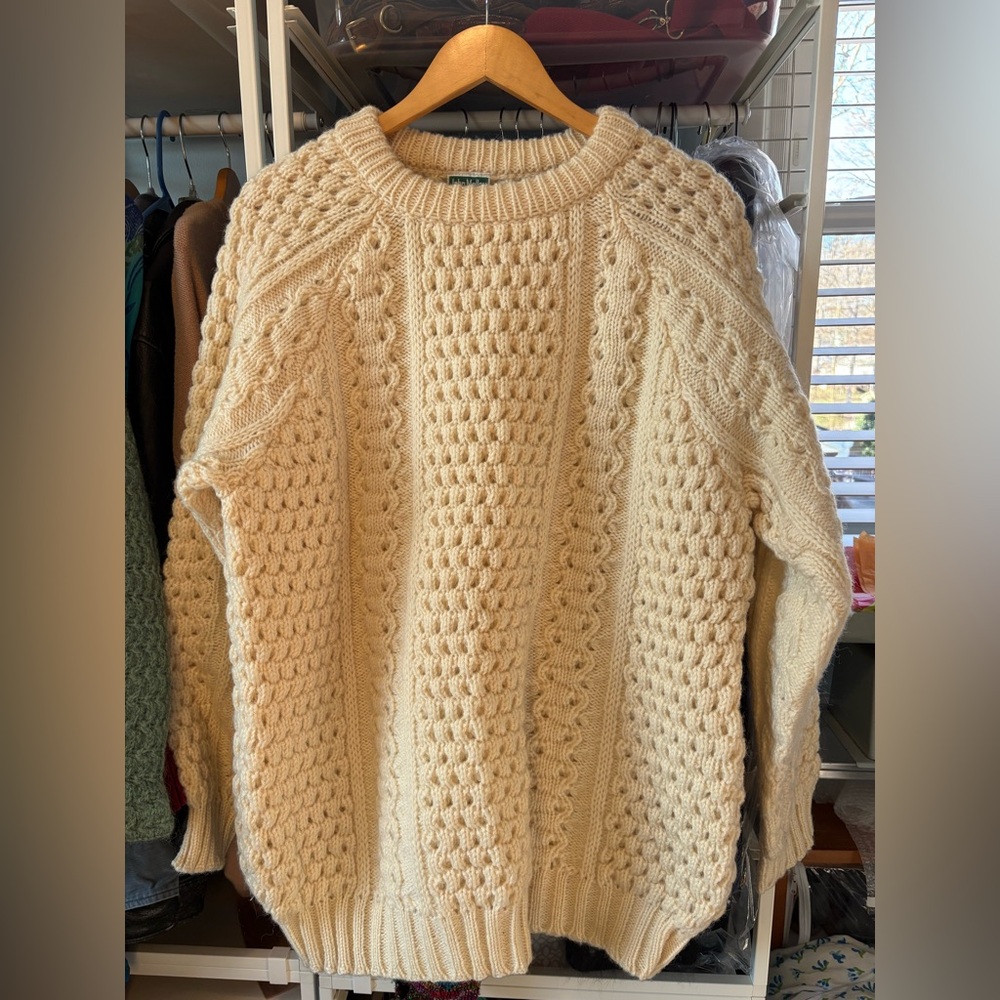 Classic Cozy Vintage Irish Fisherman’s Sweater